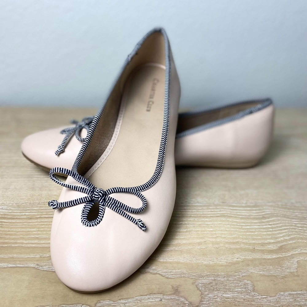 Woman Charter Club Blush Pink Bailynn Ballet Flats round toe bow detail Sz 9.5